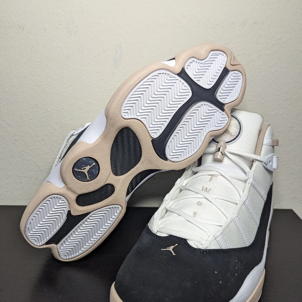 Nike Air Jordan 6 Rings Black Fossil Stone 322992-112 Mens Size 14 Sneakers - Picture 9 of 10